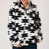 ROPER Black And White Aztec Polar Fleece