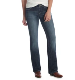 Wrangler Women's Dark Slim Boot Cut Jean -Heydudes Cowboy Shop 09mwzdofront