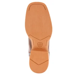 Ariat Kids Chocolate And Maroon Bristo Square Toe Boots -Heydudes Cowboy Shop 10025161 sole