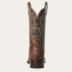 Ariat Women's Primetime Leopard Square Toe Western Boots -Heydudes Cowboy Shop 10035935 heel warm