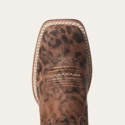 Ariat Women's Primetime Leopard Square Toe Western Boots -Heydudes Cowboy Shop 10035935 toe warm