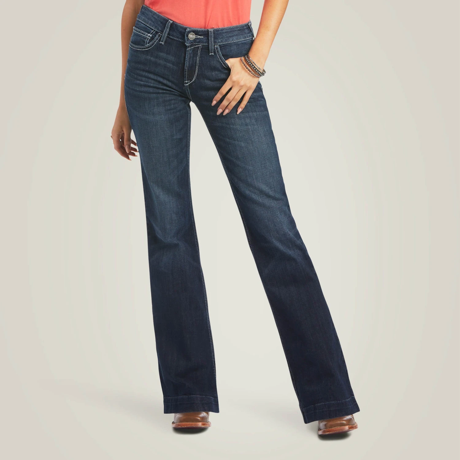 Ariat Alisha Wide Leg Trouser Jeans 2 Ariat Alisha Wide Leg Trouser Jeans - Image 2