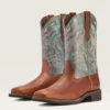 Ariat Women's Delilah Brown And Teal Square Toe Boots