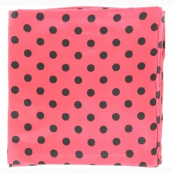 Red And Black Polka Dot Silk Wild Rag