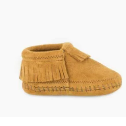 Taupe Suede Infant Minnetonka Moccasin -Heydudes Cowboy Shop 1167