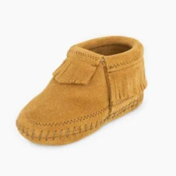 Taupe Suede Infant Minnetonka Moccasin