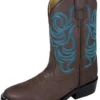 Toddler's Monterey Brown Turquoise Stitched Boots