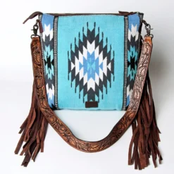 American Darling Turquoise Fringe Blanket Purse -Heydudes Cowboy Shop 120063 H