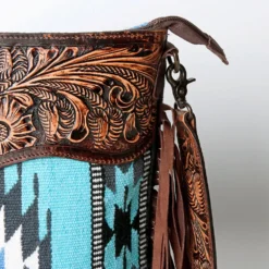 American Darling Turquoise Fringe Blanket Purse -Heydudes Cowboy Shop 120063 X