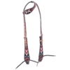 Oxbow Antique Tooled And Beaded One Ear Headstall