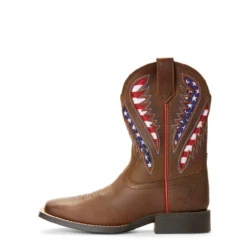 Ariat Kid's Red, White, And Blue Quickdraw VentTEK Square Toe Boot -Heydudes Cowboy Shop 1280 cqPkcZi4kN85