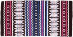 Mustang- Black And Blue Canyon Wool Blanket