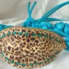 Cheetah Bronc Nose Rope Halter - Turquoise