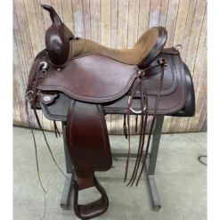 Circle Y Apache Trail Saddle With Shell Border And Tan Seat, 16 Inch