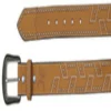 Hooey Men's Natural Belt With Stacked Embroidery