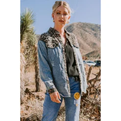 Mixed Print Breast Pocket Washed Jacket -Heydudes Cowboy Shop 17278902 4086359f 2f4a 42ed 800b c7f4ca1e8730