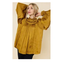 Solid Ruffled Satin Long Sleeve -Heydudes Cowboy Shop 17405072 041df696 7f2d 4ae5 a0c1 0eeedd32effa