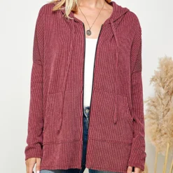 Burgundy Zip Up Hoodie -Heydudes Cowboy Shop 17514120 53c30f53 79f