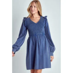 Washed Smocked Bust Flare Dress -Heydudes Cowboy Shop 17540743 3a32119c 6ae9 4ab4 a730 3cdb5ba5b26e