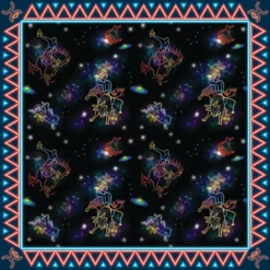 Hooey Space Cowboy Wild Rag-Black/Reds/Blues