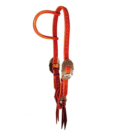 Performance Pony Russet One Ear W/ J.W. Buckles, Berry Conchos & Spots 1 Performance Pony Russet One Ear W/ J.W. Buckles, Berry Conchos & Spots