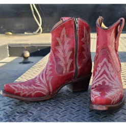 Corral Boots Corral Red Ankle Boot -Heydudes Cowboy Shop 20211202 152746
