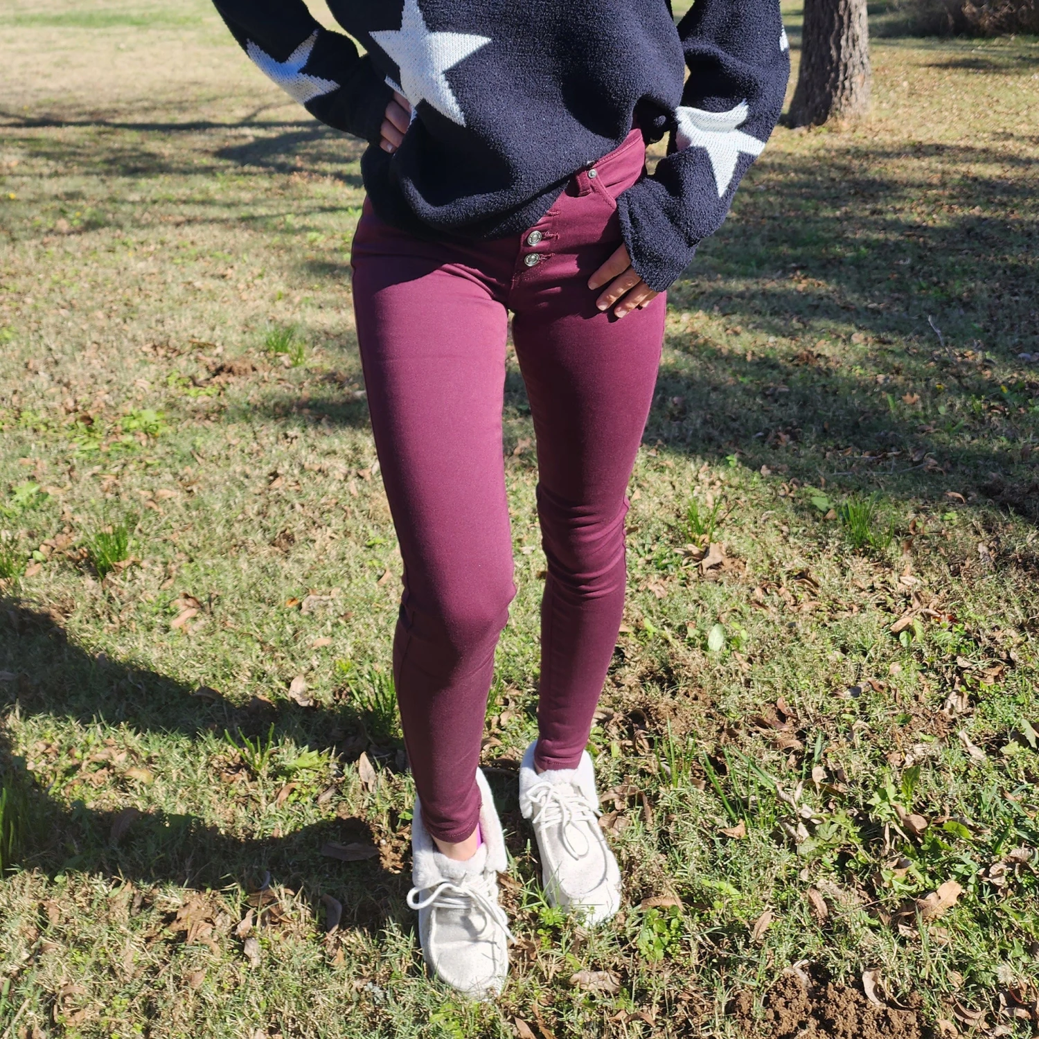 KanCan Burgundy High Rise Skinny Jean 5 KanCan Burgundy High Rise Skinny Jean - Image 5