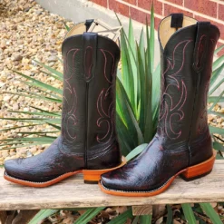 Ladies Fenoglio Black Cherry Smooth Ostrich -Heydudes Cowboy Shop 20230323 134434