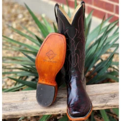 Ladies Fenoglio Black Cherry Smooth Ostrich -Heydudes Cowboy Shop 20230323 134539