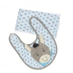 Donkey Bib And Burp Box Set