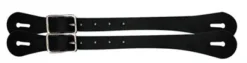Black Leather Spur Straps