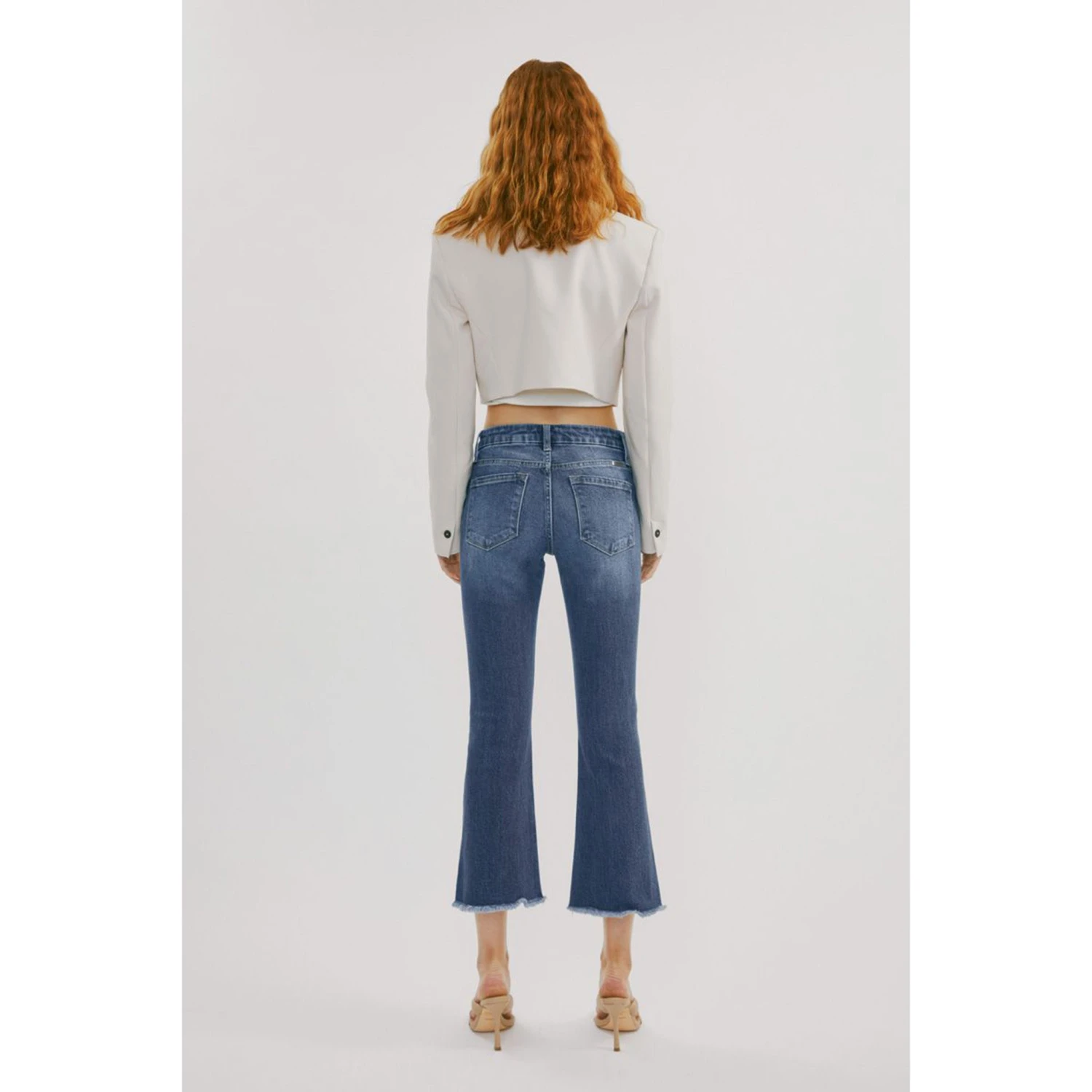 Kancan Aida Mid Rise Cropped Flare Jeans 3 Kancan Aida Mid Rise Cropped Flare Jeans - Image 3
