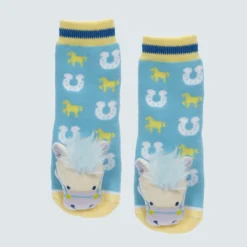 Lil' Traveller's Blue Horse Baby Socks