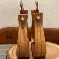 Nettles Stirrups 2" Oversized Flatbottom Varnish Finish -Heydudes Cowboy Shop 2 OSV3copy scaled