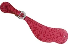 Ladies Pink Filigree Print Spur Straps