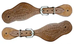 Youth Brown Floral Spur Straps