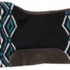Pachanga Teal/Black Contour Wool Saddle Pad