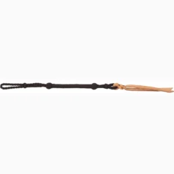 Mustang Black Nylon Braided Quirt