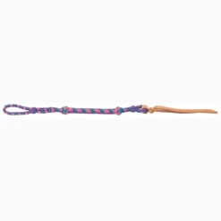 Mustang Teal, Purple, And Pink Nylon Braided Quirt
