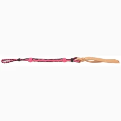 Mustang Pink And Black Nylon Braided Quirt