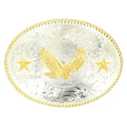 Nocona Men's Gold And Silver Eagle Buckle