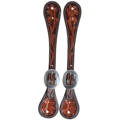 Professional's Choice Chocolate Floral Spur Strap