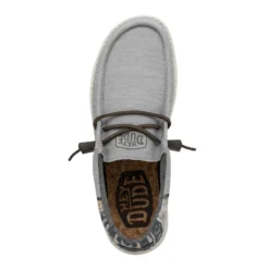 Heydude Hey Dude Men's Wally Eco Funk Stone -Heydudes Cowboy Shop 40006 270 WALLYFUNK STONE LEFTTOP