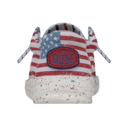 Heydude Hey Dude Wally Toddler Patriotic Stars & Stripes -Heydudes Cowboy Shop 40031 9C8 WALLYTODDLERPATRIOTIC STARSANDSTRIPES LEFTBACK