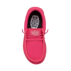 Heydude Hey Dude Youth Wally Funk Monochrome Electric Pink -Heydudes Cowboy Shop 40045 6QQ WALLYYOUTHFUNKMONO ELECTRICPINK RIGHTTOP