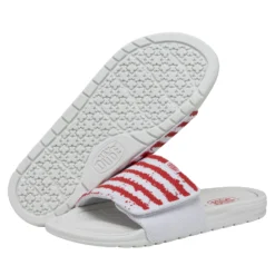 Heydude Hey Dude Men's Phoenix Flag Slides -Heydudes Cowboy Shop 40127 1JR PHOENIX FLAG PAIRBOTTOM