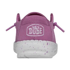 Heydude Hey Dude Wendy Toddler Slub Violet 12 Heydude Hey Dude Wendy Toddler Slub Violet -Heydudes Cowboy Shop 40144 508 WENDYTODDLERSLUBCANVAS VIOLET RIGHTBACK
