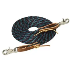 Weaver Leather Black, Blue, And Purple Roper Reins