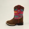 Blazin Roxx Camilla Toddler Brown With Pink Serape Square Toe