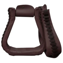 Showman Leather Cover Stirrup -Heydudes Cowboy Shop 4743brn